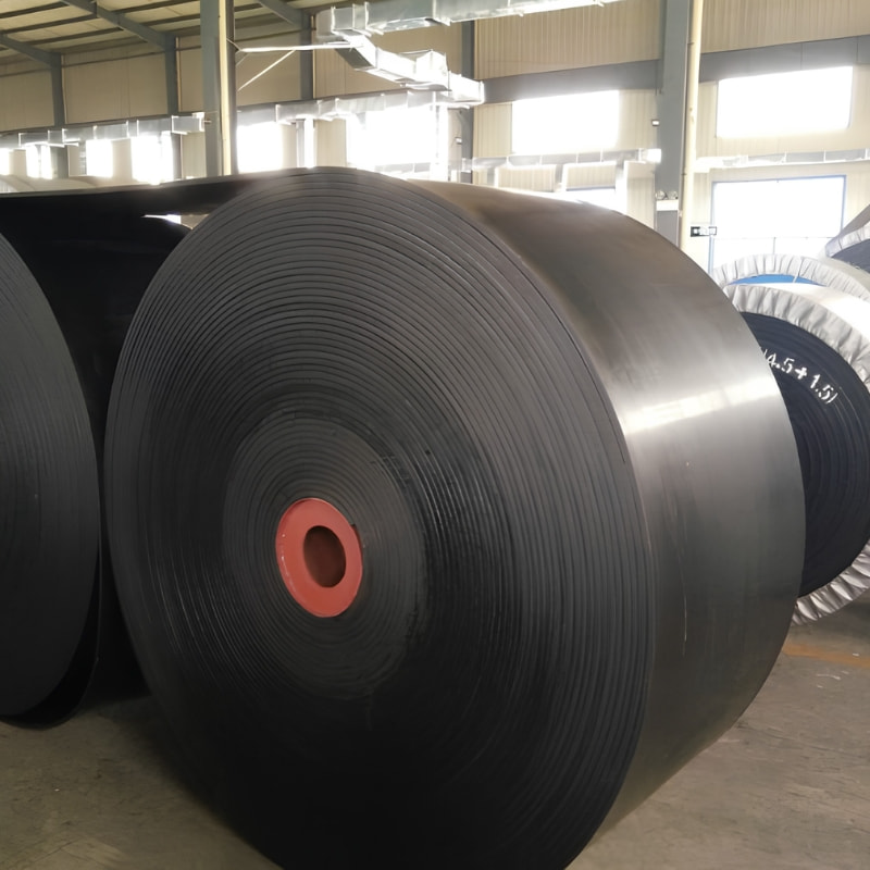 Multi ply rubber conveyor belt roll overview